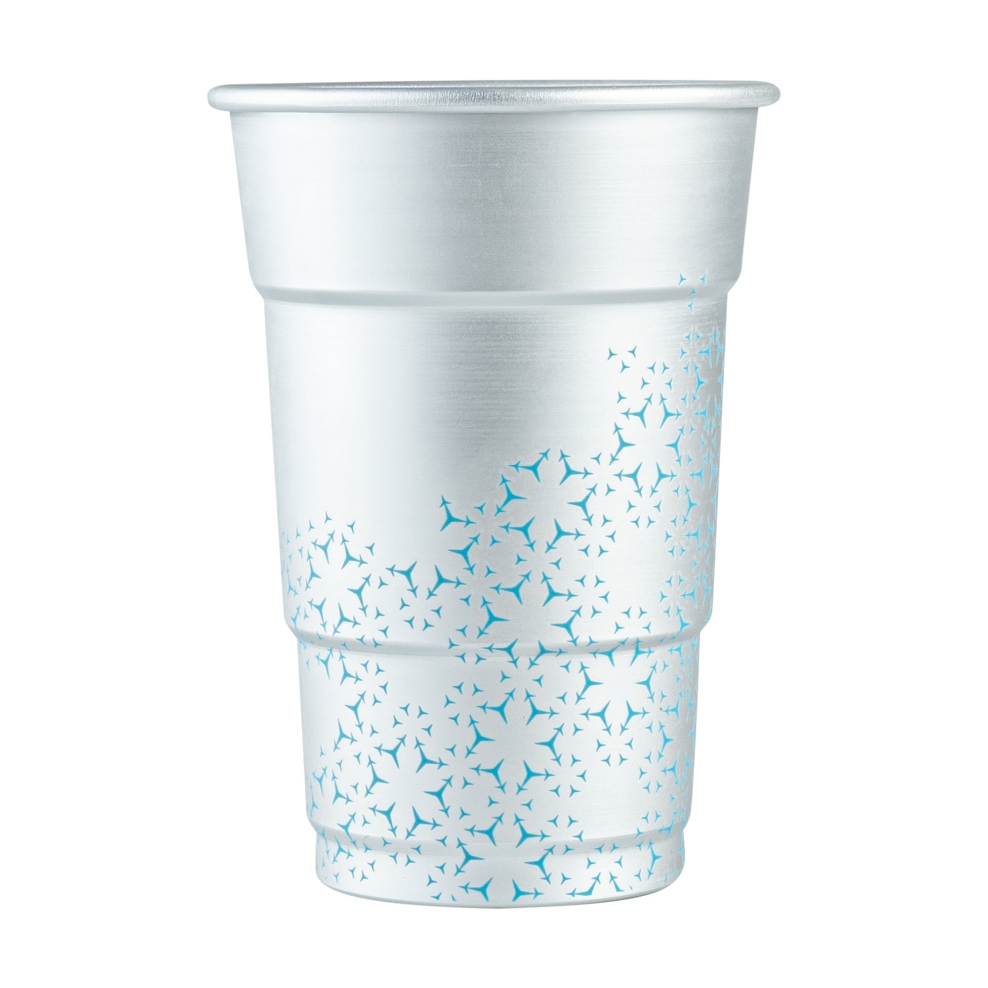 Saving Nature 16 oz Aluminum Color Changing Drinking Cup - 3 1/2'' x 3 1/2'' x 5'' - 4 count box