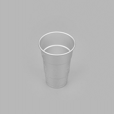 Saving Nature 20 oz Aluminum Color Changing Drinking Cup - 3 1/2'' x 3 1/2'' x 5 1/2'' - 48 count box