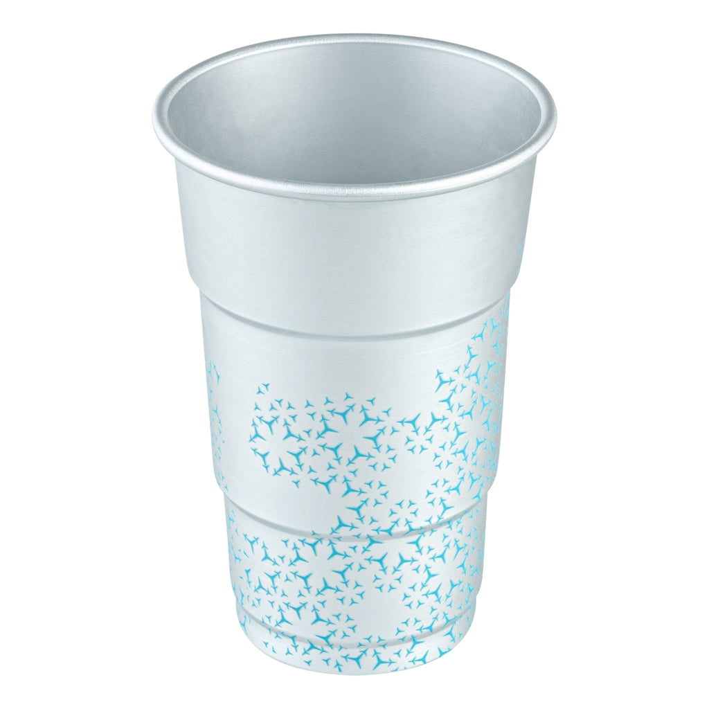 Saving Nature 20 oz Aluminum Color Changing Drinking Cup - 3 1/2'' x 3 1/2'' x 5 1/2'' - 48 count box