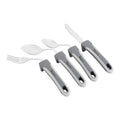 Adapt Tek Gray Stainless Steel 4-Piece Adaptive Offset Utensil Set - Right Hand, Lightweight, Non-Slip - 1 count box