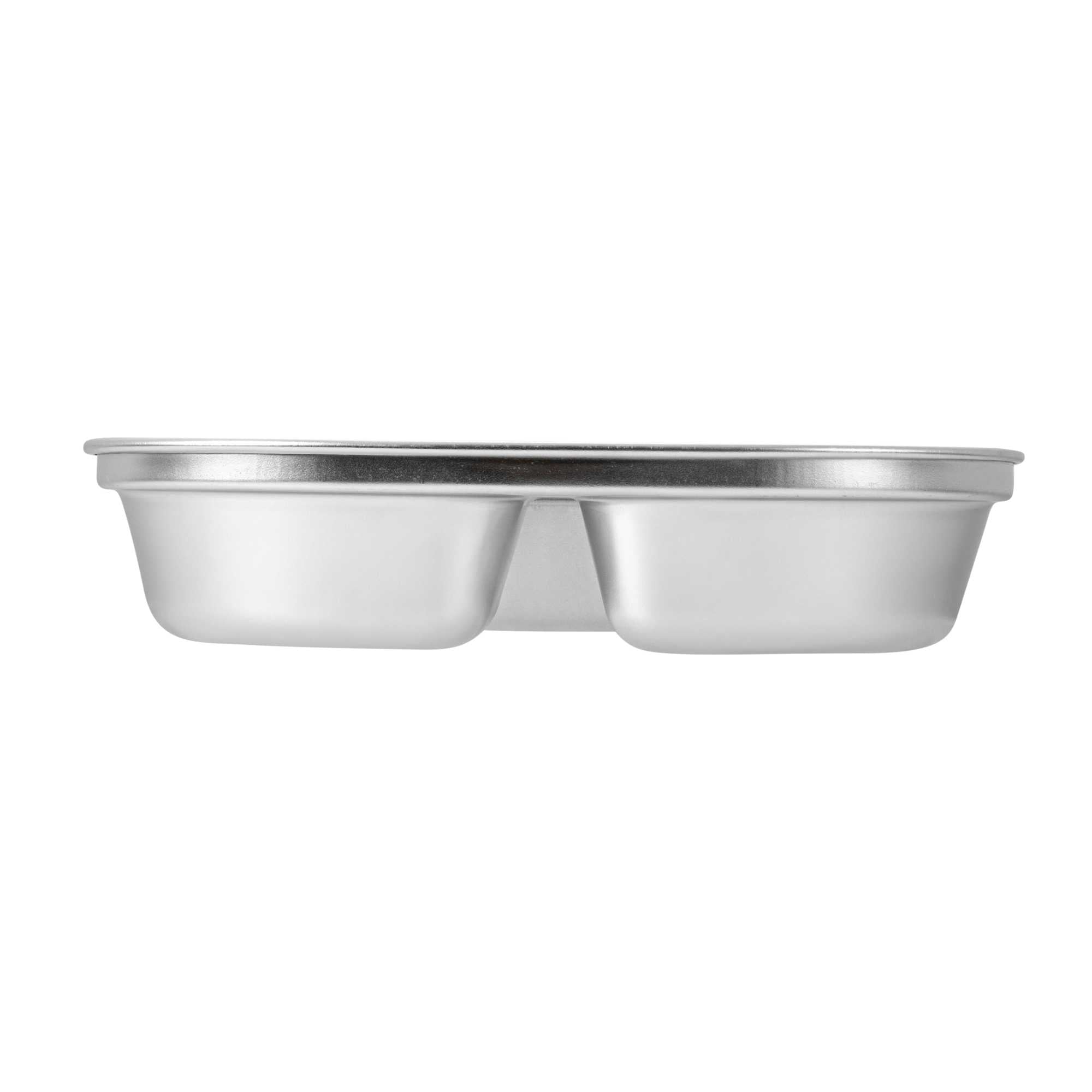 Met Lux Ambidextrous Square Stainless Steel Tray - 3 Compartments - 7 3/4" x 7 3/4" x 1 3/4" - 20 count box