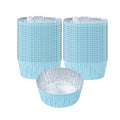 Pastry Tek 3 oz Round Blue Foil Ramekin Cup - 3/4" x 3/4" x 1/2" - 200 count box