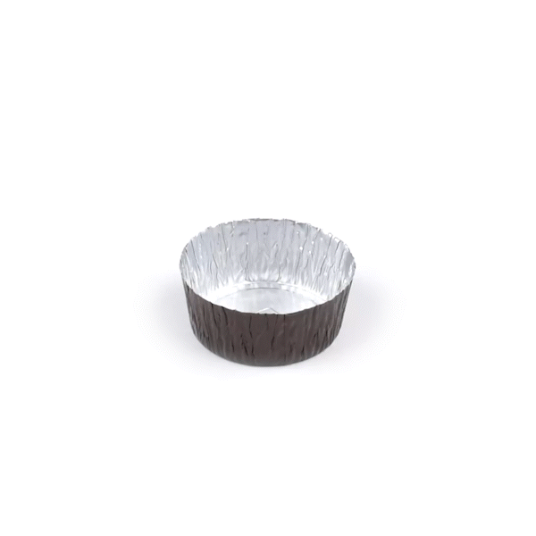 Pastry Tek 3 oz Round Brown Foil Ramekin Cup - 3/4" x 3/4" x 1/2" - 200 count box