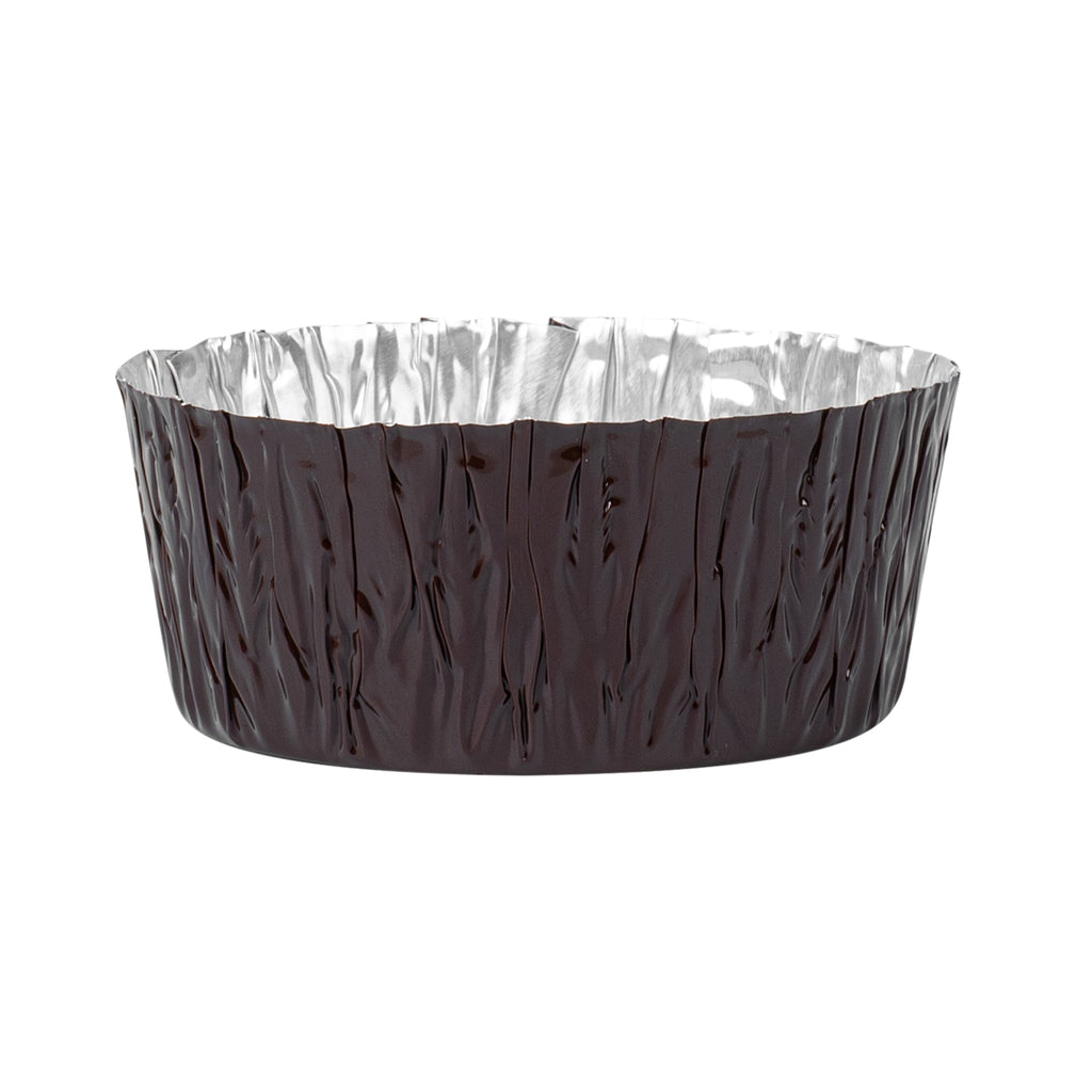 Pastry Tek 3 oz Round Brown Foil Ramekin Cup - 3/4" x 3/4" x 1/2" - 200 count box