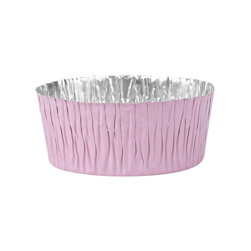 Pastry Tek 3 oz Round Pink Foil Ramekin Cup - 3/4" x 3/4" x 1/2" - 200 count box