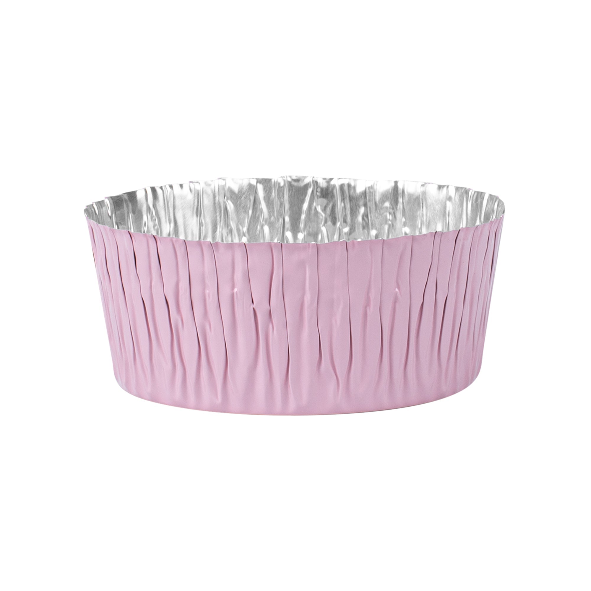 Pastry Tek 3 oz Round Pink Foil Ramekin Cup - 3/4" x 3/4" x 1/2" - 200 count box
