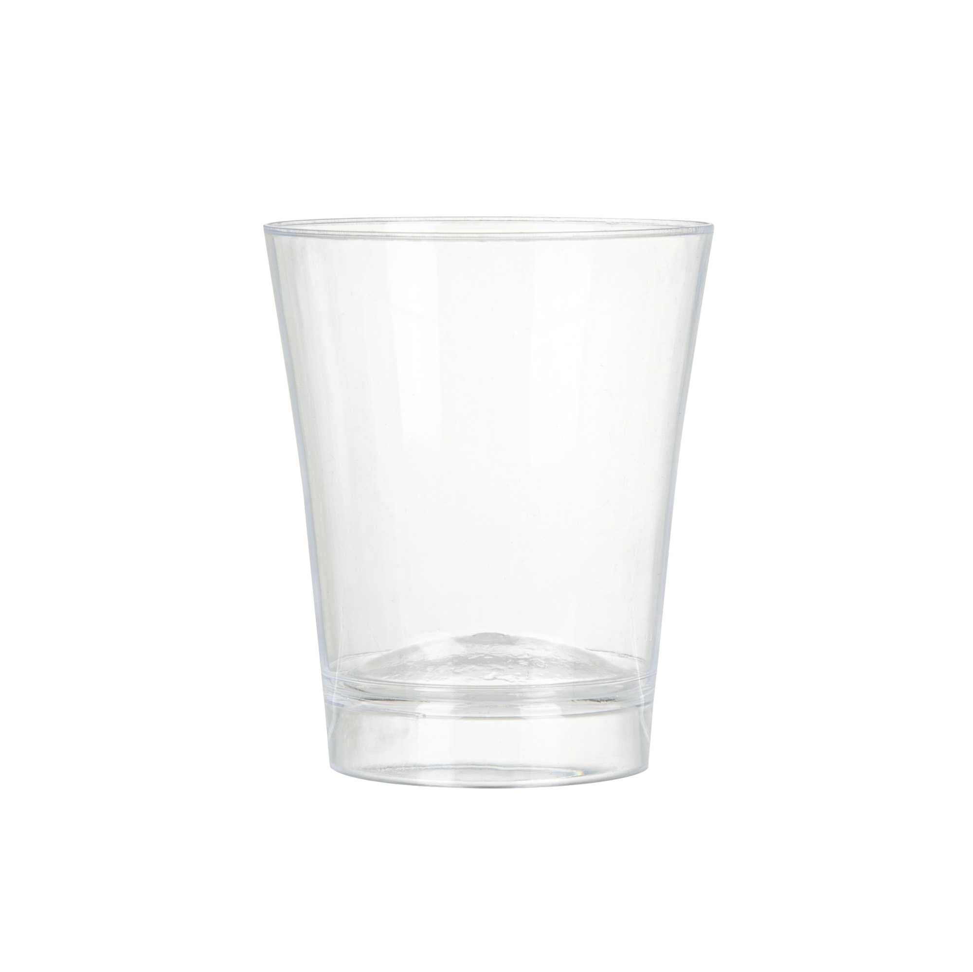 Mini Serve 3 oz Round Clear Plastic Mini Parfait Glass - 2" x 2" x 2 1/4" - 20 count box