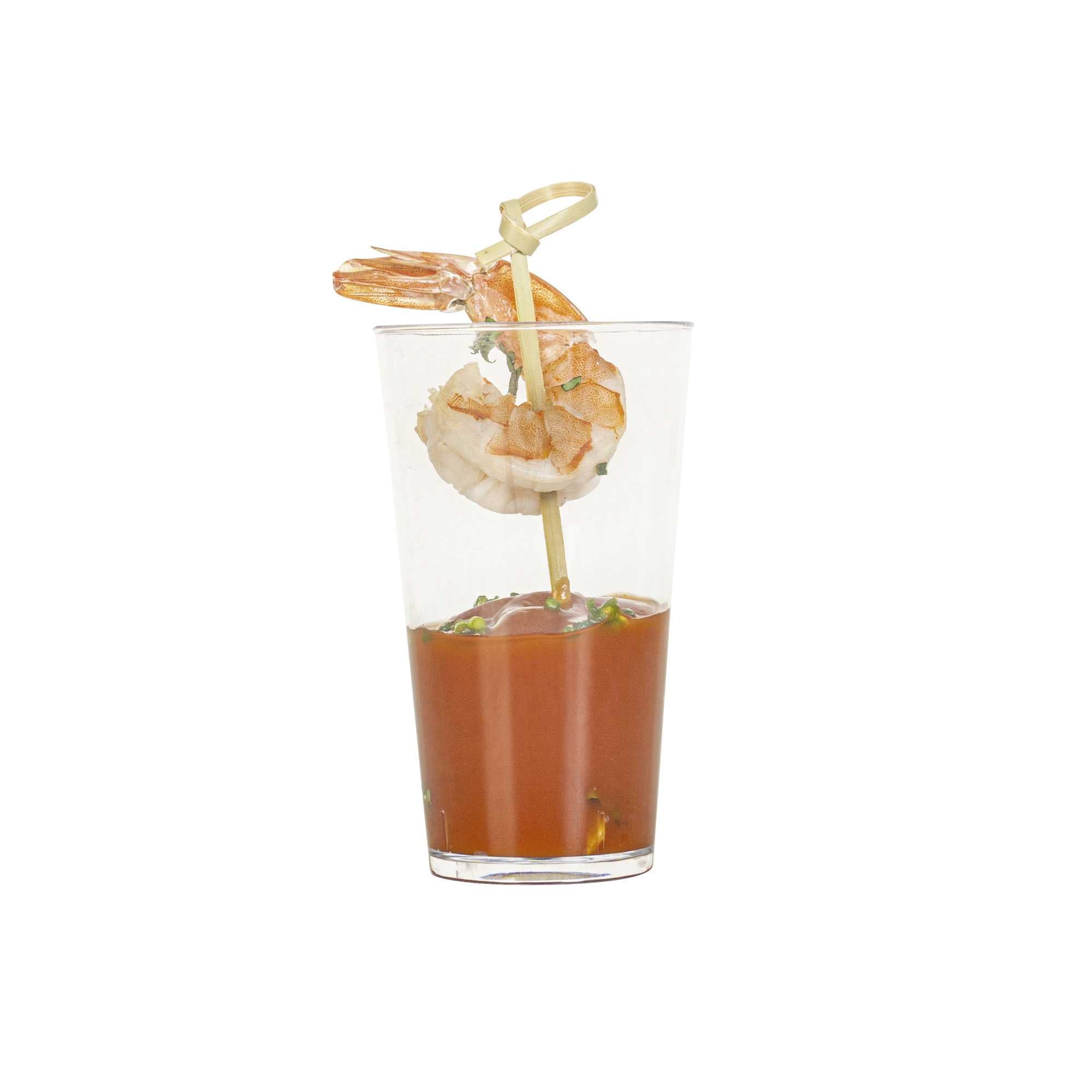 Mini Serve 3 oz Round Clear Plastic Mini Parfait Glass - 2" x 2" x 2 1/2" - 100 count box