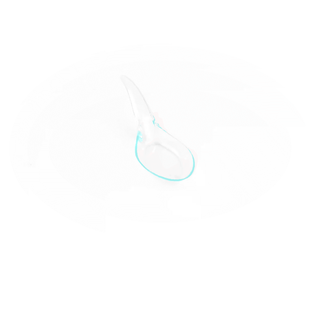 Mini Serve Seagreen Plastic Wave Spoon - 5" x 1 1/2" - 100 count box
