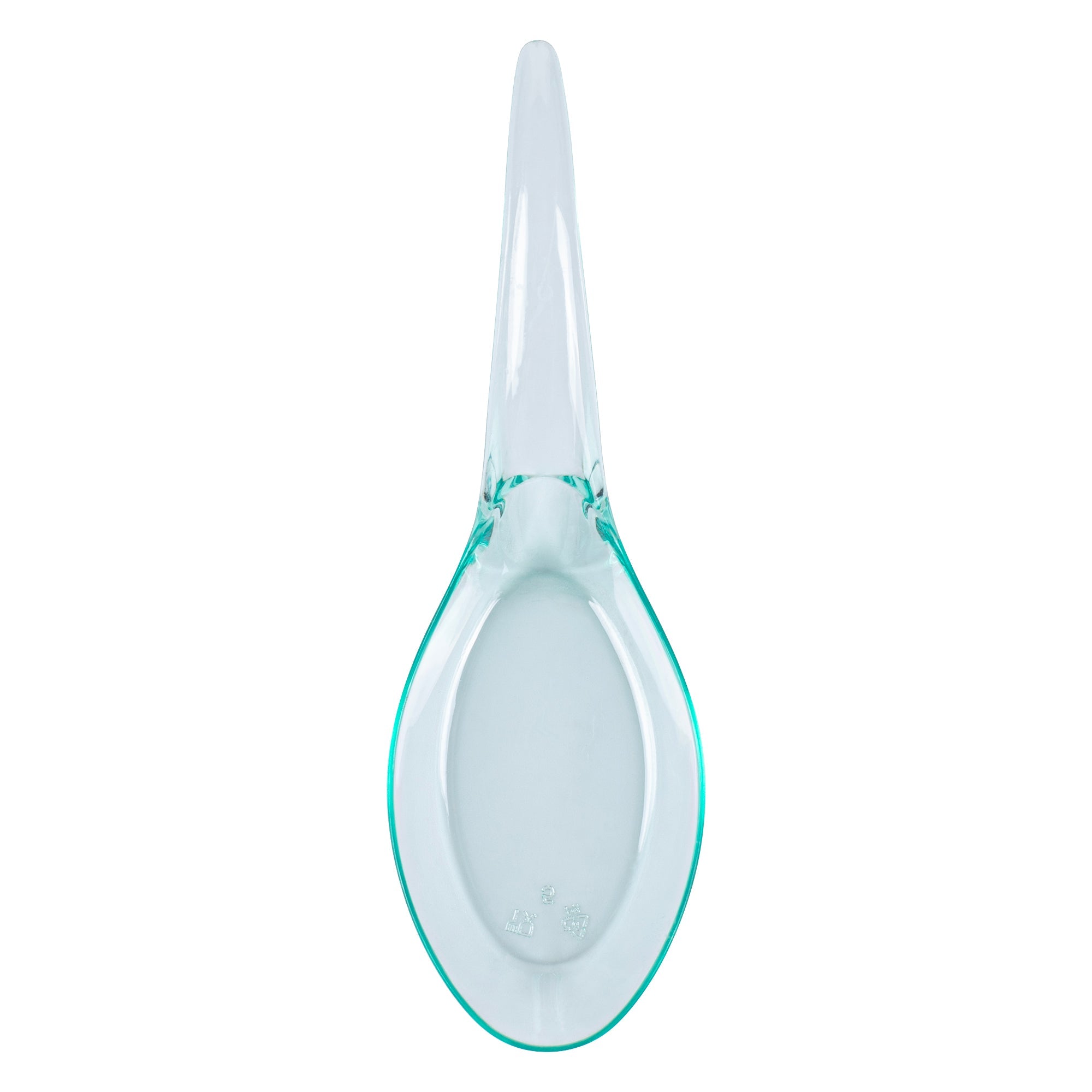 Mini Serve Seagreen Plastic Wave Spoon - 5" x 1 1/2" - 100 count box