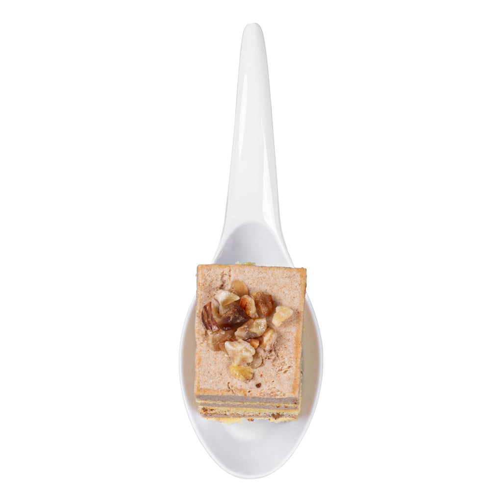 Mini Serve White Plastic Wave Spoon - 5" x 1 1/2" - 100 count box