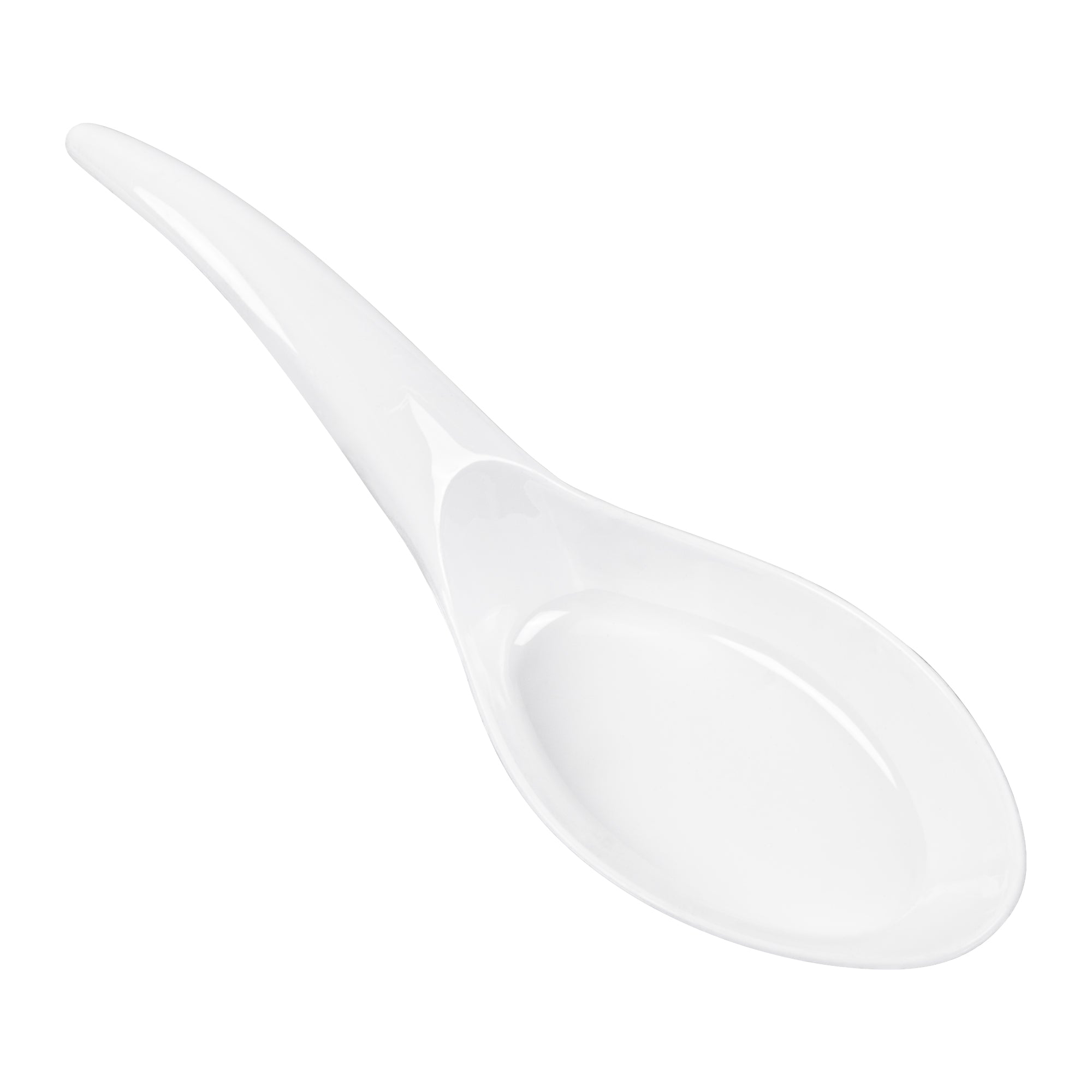 Mini Serve White Plastic Wave Spoon - 5" x 1 1/2" - 100 count box