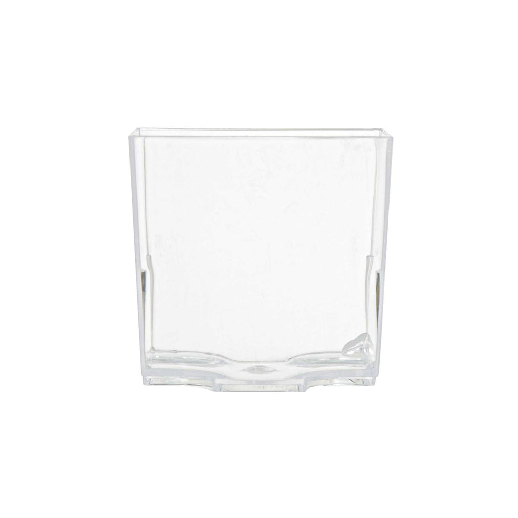 Mini Serve 2 oz Square Clear Plastic Quadrato Cup - 1 3/4" x 1 3/4" x 1 1/2" - 100 count box