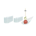Mini Serve Teardrop Seagreen Plastic Spoon - 4" x 2" x 1/2" - 100 count box