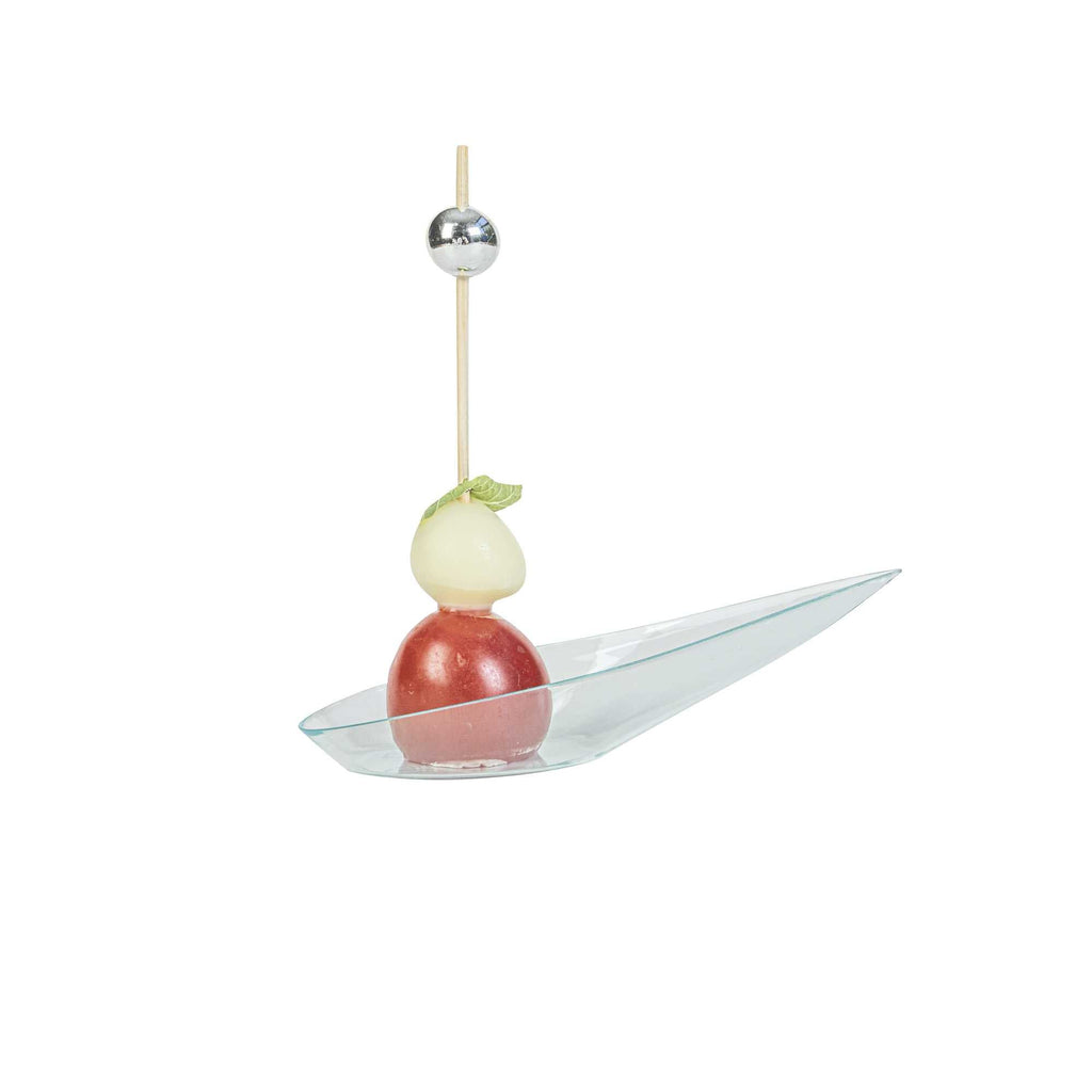 Mini Serve Teardrop Seagreen Plastic Spoon - 4" x 2" x 1/2" - 20 count box