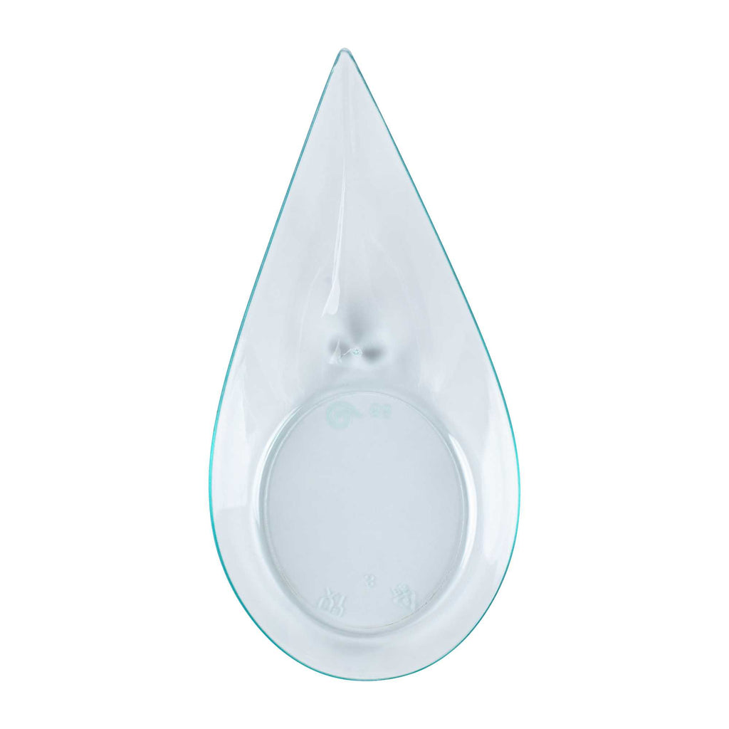 Mini Serve Teardrop Seagreen Plastic Spoon - 4" x 2" x 1/2" - 20 count box