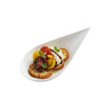 Mini Serve Teardrop White Plastic Spoon - 4" x 2" x 1/2" - 100 count box
