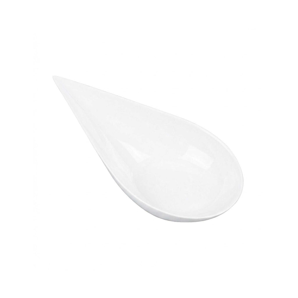Mini Serve Teardrop White Plastic Spoon - 4" x 2" x 1/2" - 20 count box