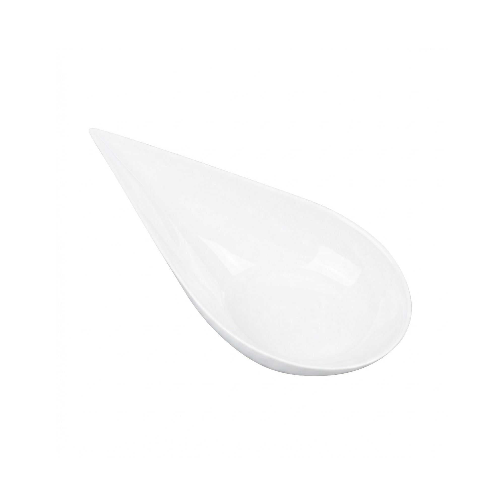 Mini Serve Teardrop White Plastic Spoon - 4" x 2" x 1/2" - 20 count box