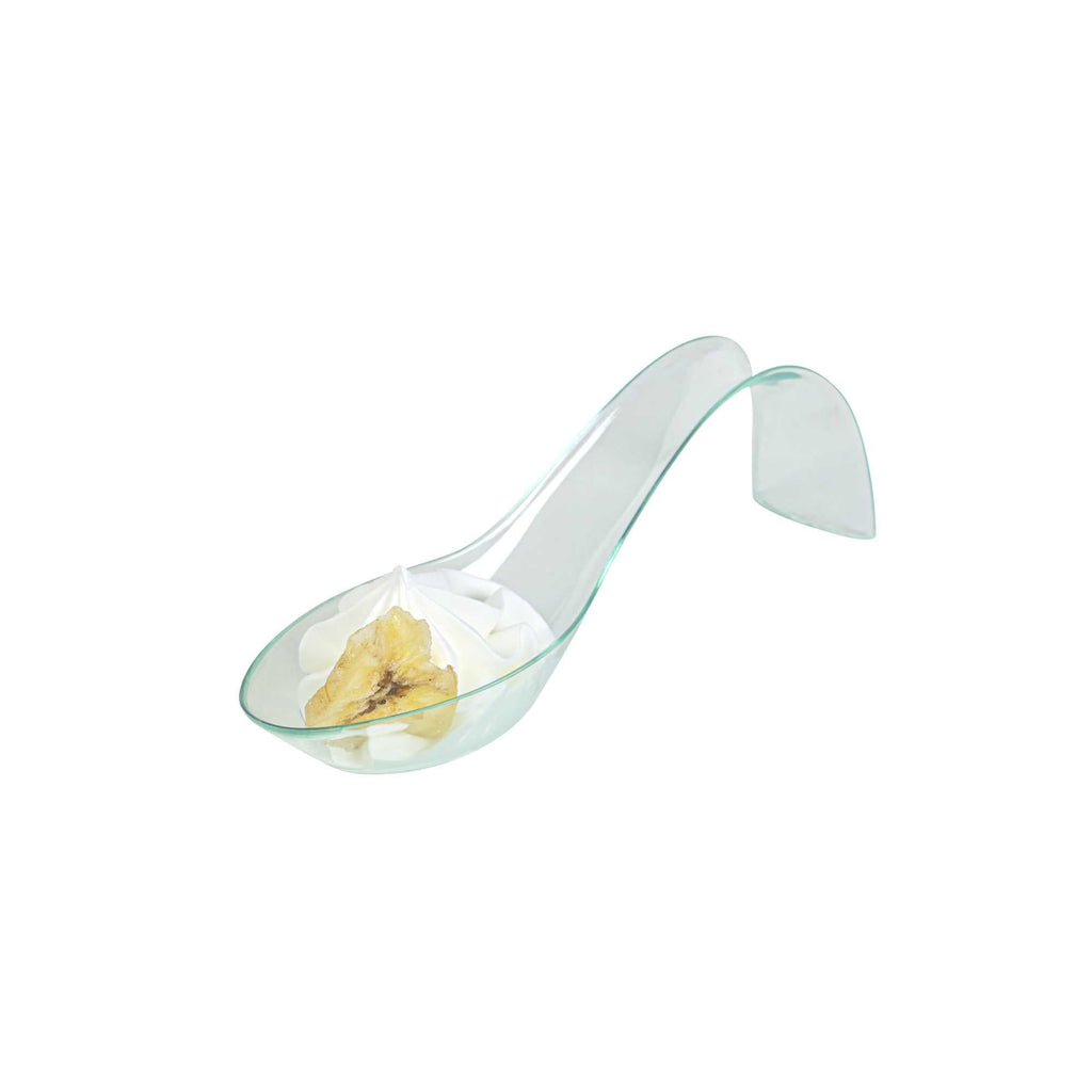 Mini Serve Seagreen Plastic Stiletto Spoon - 5" x 1/2" x 1 1/4" - 100 count box