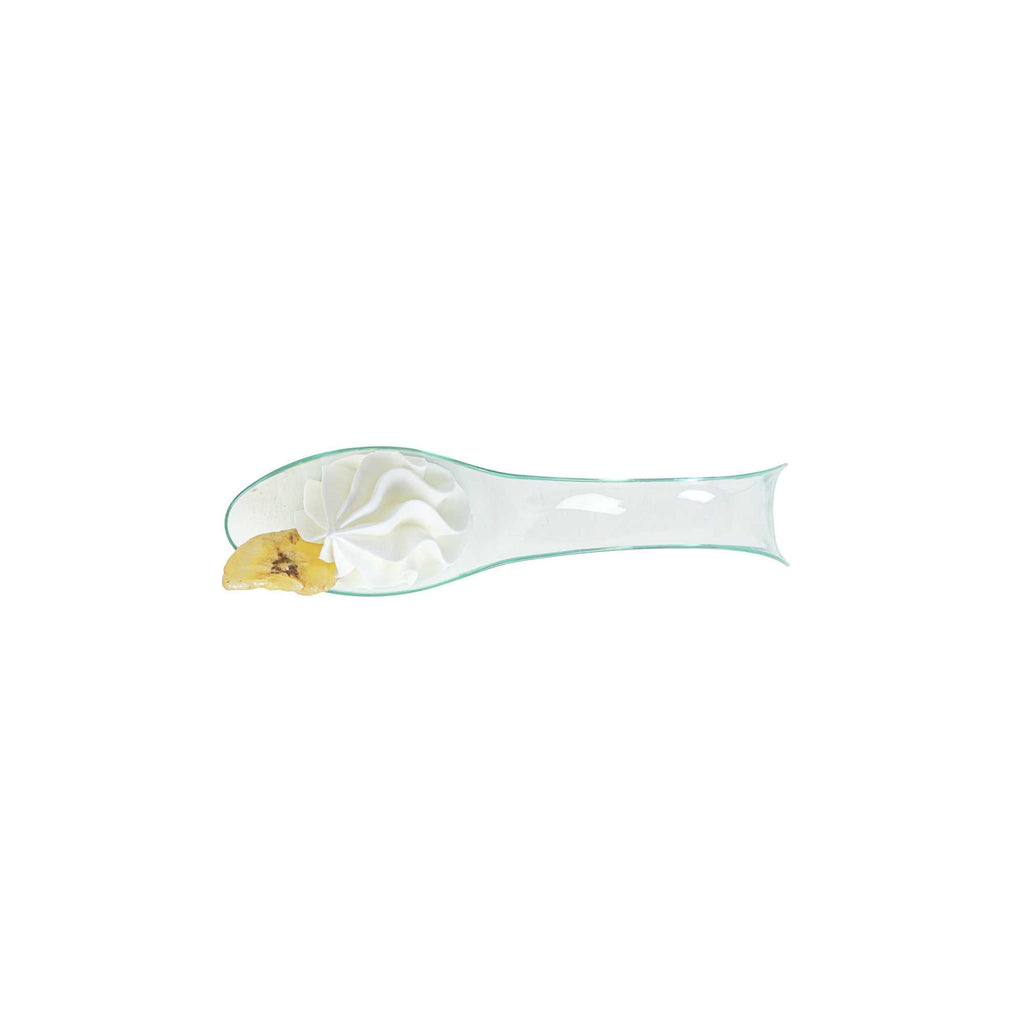 Mini Serve Seagreen Plastic Stiletto Spoon - 5" x 1/2" x 1 1/4" - 100 count box