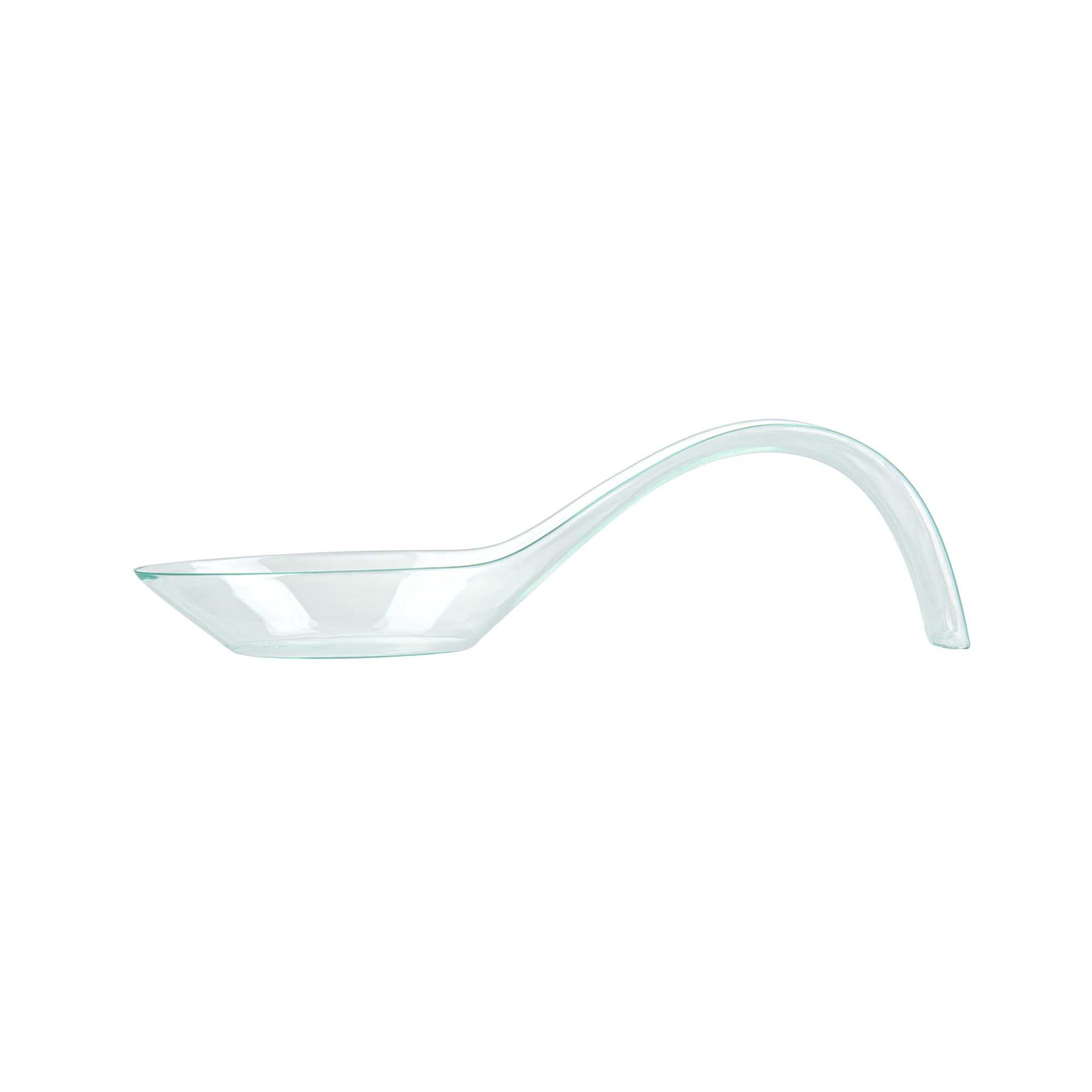 Mini Serve Seagreen Plastic Stiletto Spoon - 5" x 1/2" x 1 1/4" - 100 count box