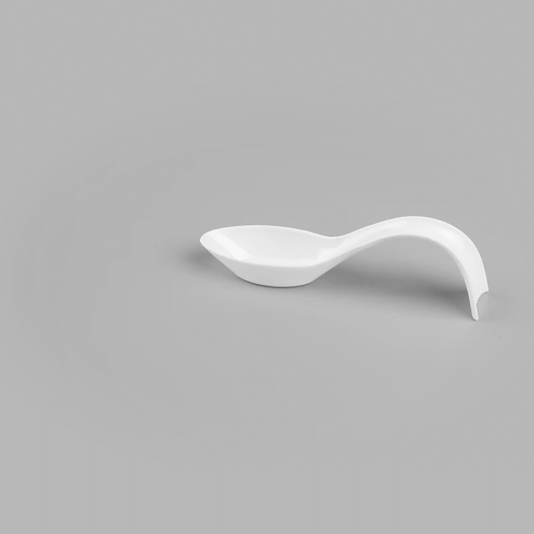Mini Serve White Plastic Stiletto Spoon - 5" x 1/2" x 1 1/4" - 100 count box