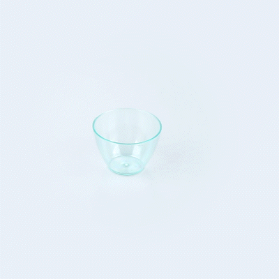 Mini Serve 3 oz Round Seagreen Plastic Mini Tasting Bowl - 2" x 2" x 1 1/2" - 20 count box