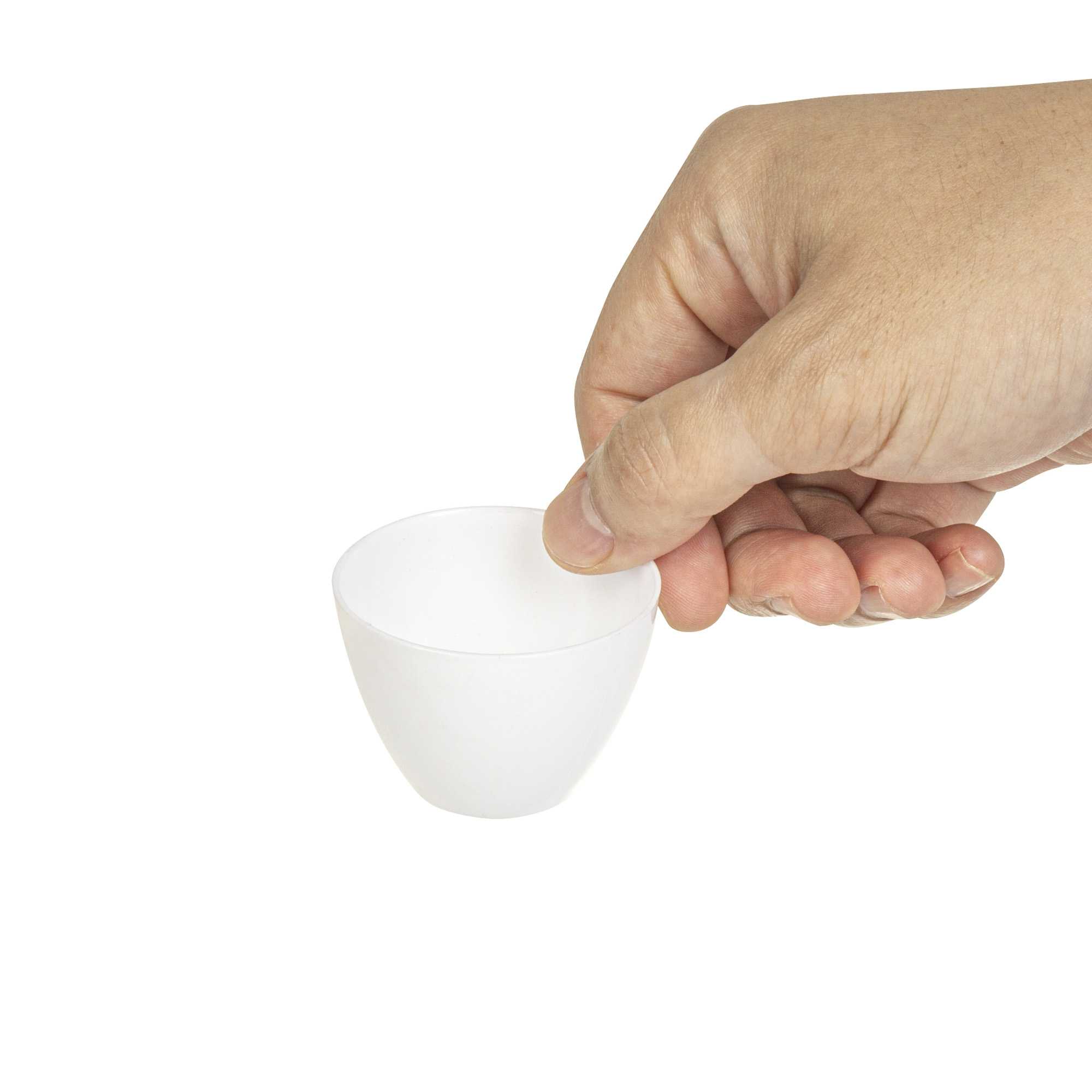 Mini Serve 2 oz Round White Plastic Mini Tasting Bowl - 2" x 2" x 1 1/2" - 20 count box