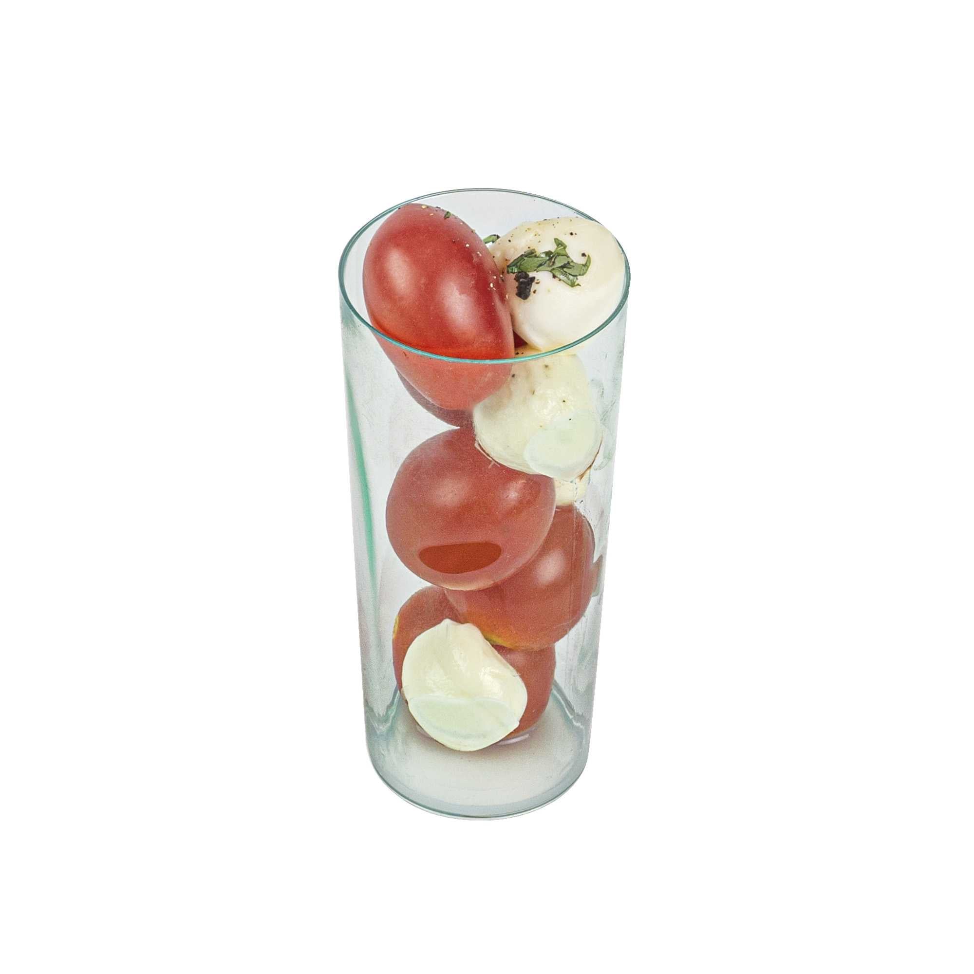Bev Tek 5 oz Round Seagreen Plastic Cannello Cocktail Glass - 1 3/4" x 1 3/4" x 4" - 100 count box