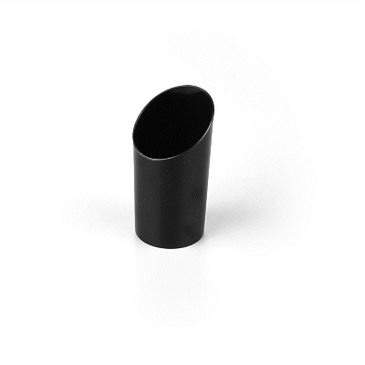 Mini Serve 3 oz Round Black Plastic Incline Shot Glass - 2" x 2" x 3 1/4" - 20 count box