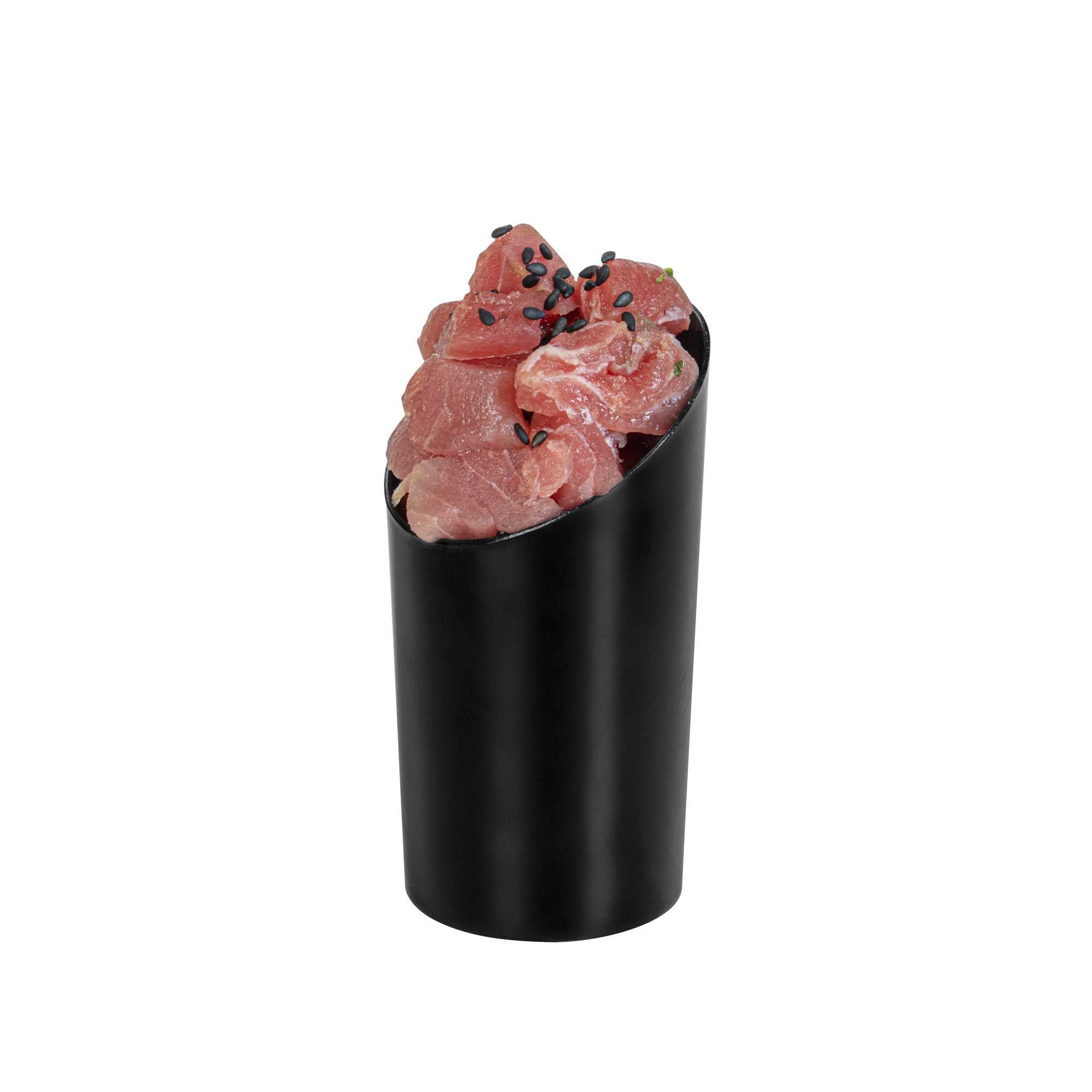 Mini Serve 3 oz Round Incline Shot Glass - Black, Plastic - 2" x 2" x 3 1/4" - 100 count box