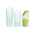 Mini Serve 3 oz Round Seagreen Plastic Incline Shot Glass - 2" x 2" x 3 1/4" - 100 count box