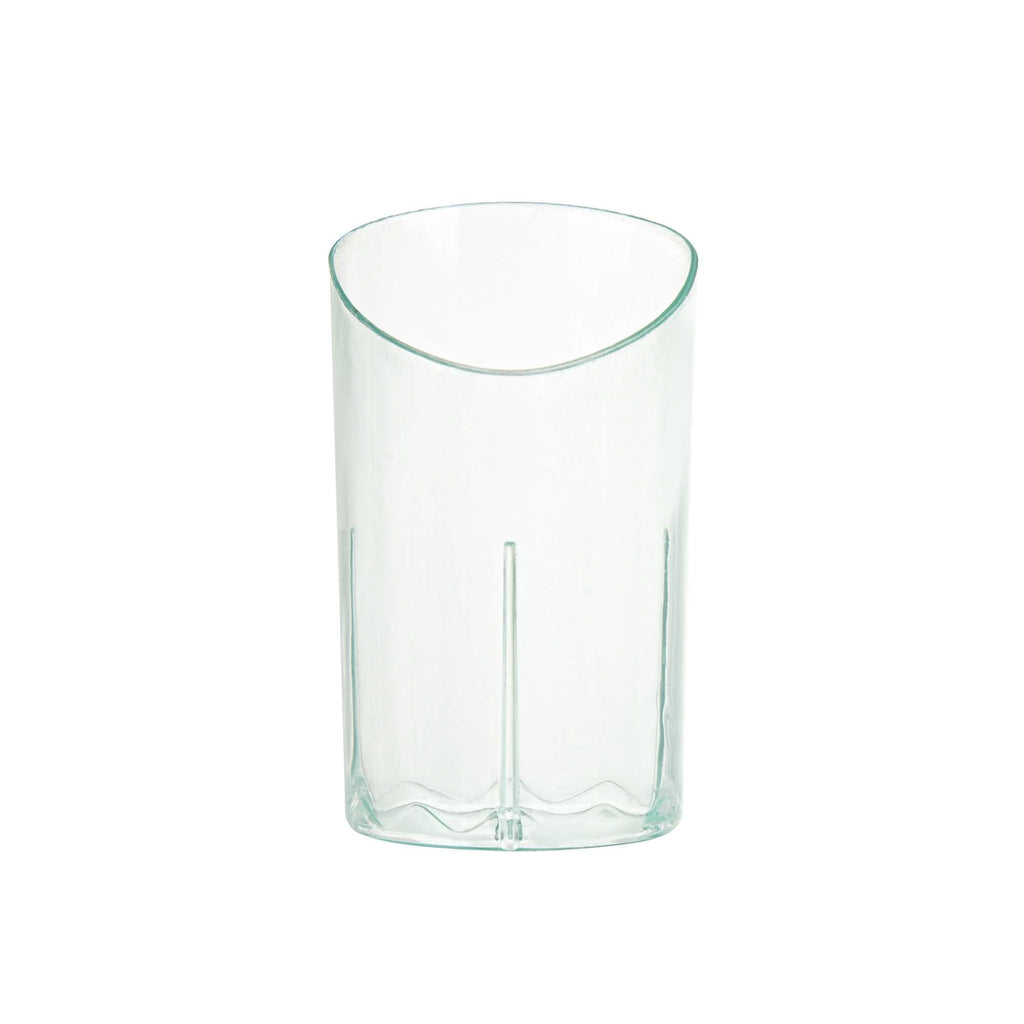 Mini Serve 3 oz Seagreen Plastic Triangolo Shot Glass - 1 3/4" x 1 3/4" x 3" - 100 count box