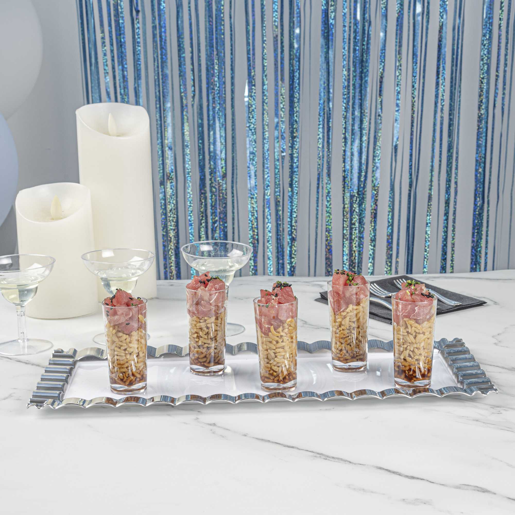 Mini Serve 2 oz Round Clear Plastic Cannello Shot Glass - 1 1/2" x 1 1/2" x 3" - 100 count box