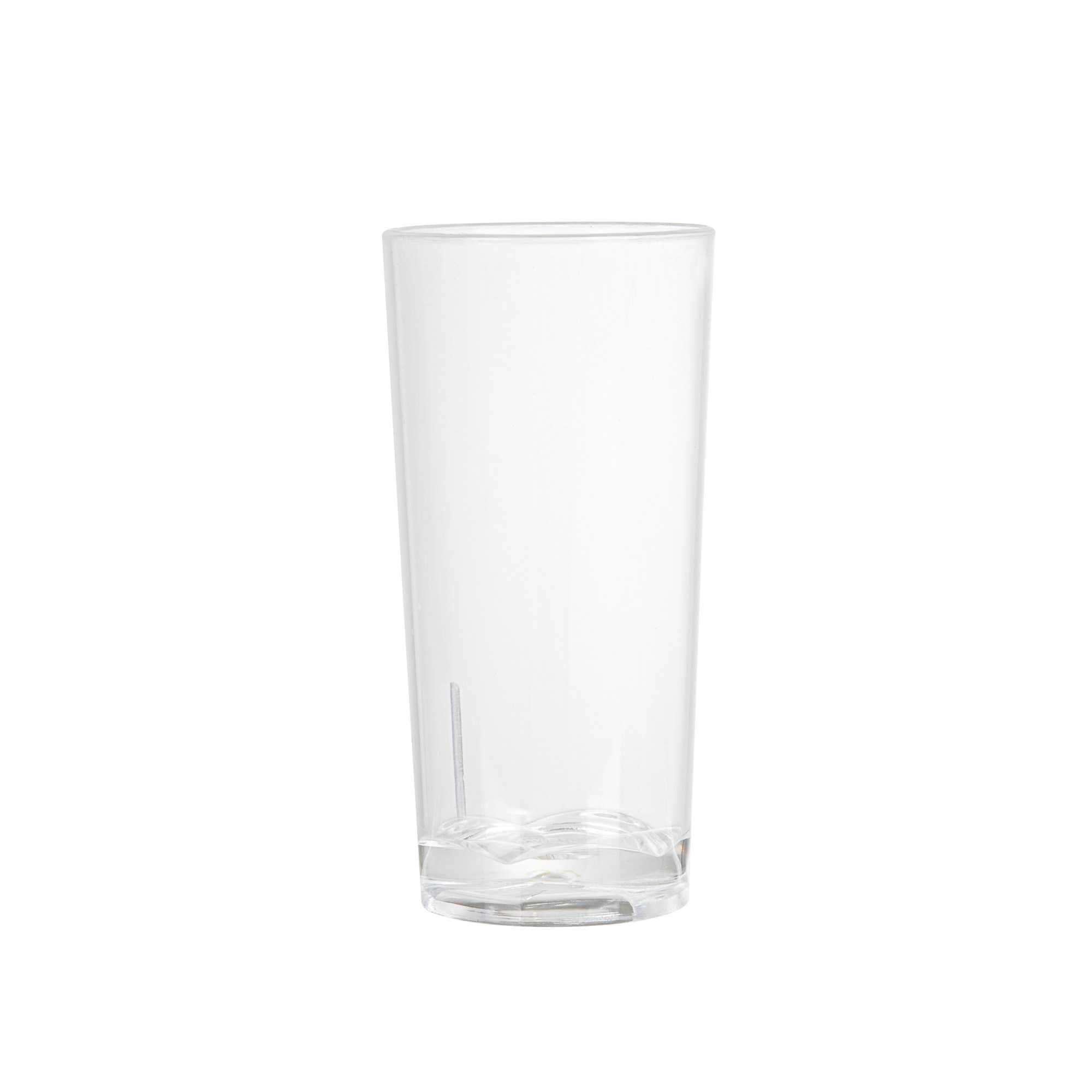 Mini Serve 2 oz Round Clear Plastic Cannello Shot Glass - 1 1/2" x 1 1/2" x 3" - 100 count box