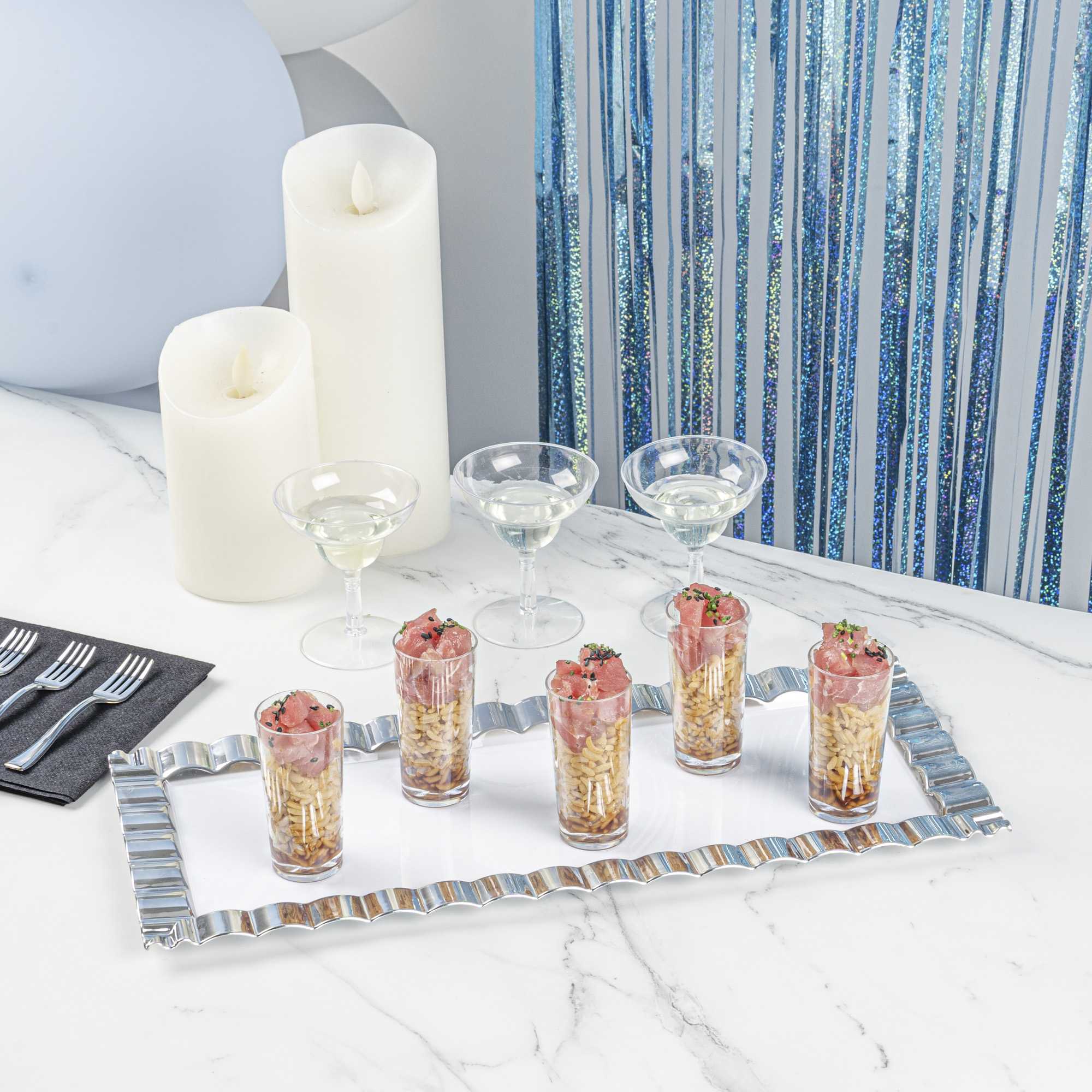 Mini Serve 2 oz Round Clear Plastic Cannello Shot Glass - 1 1/2" x 1 1/2" x 3" - 100 count box