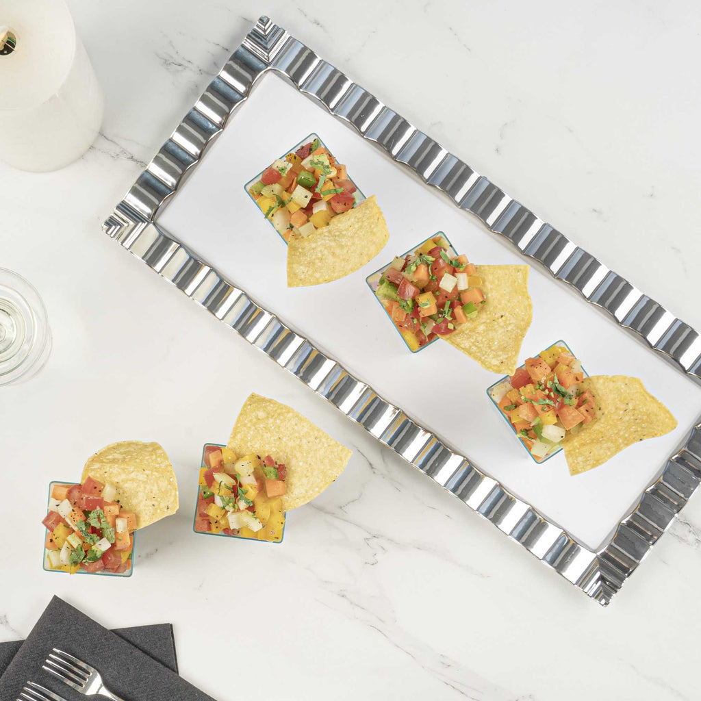 Mini Serve 4 oz Square Seagreen Plastic Tall Quadrato Cup - 2" x 2" x 2 3/4" - 100 count box
