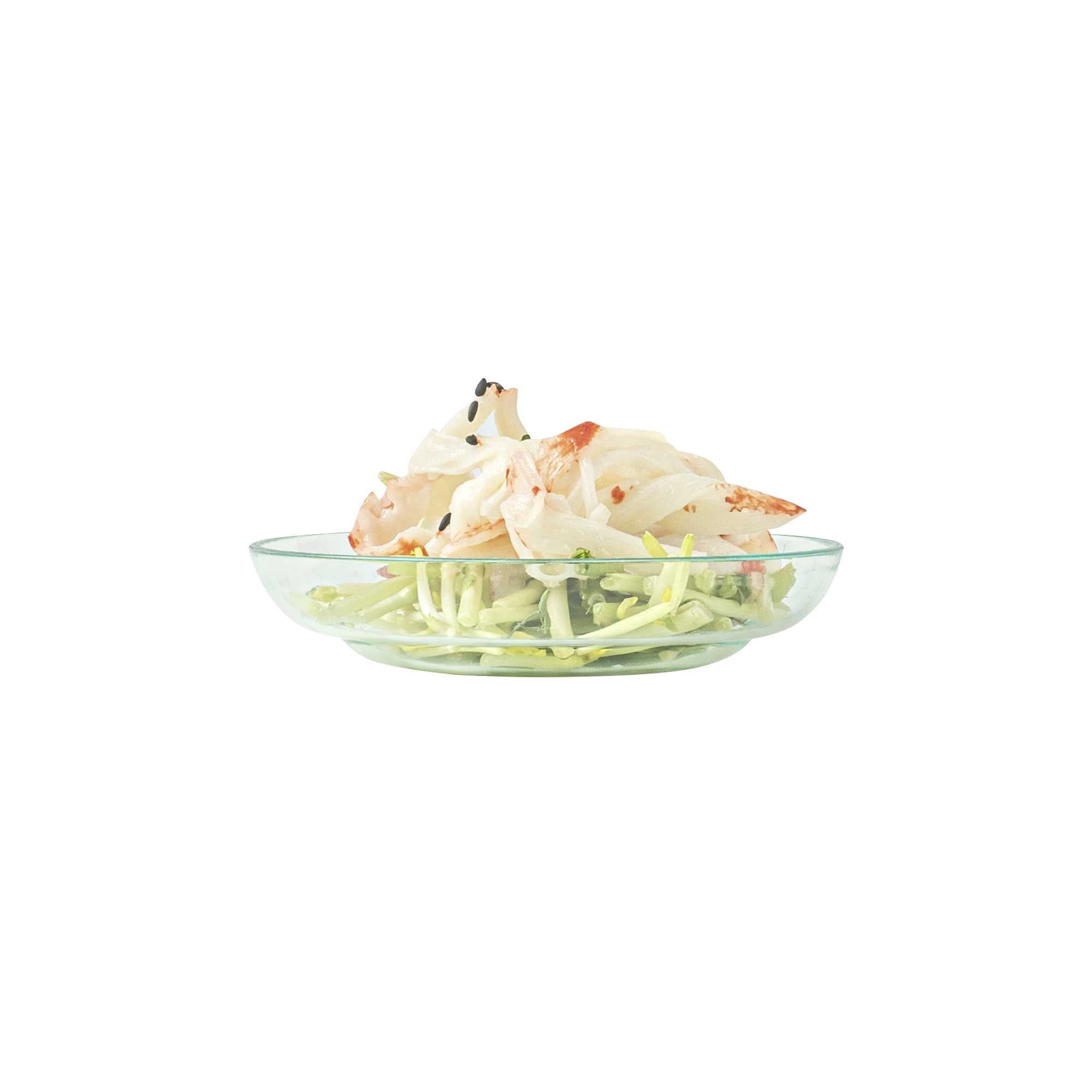 Mini Serve Round Seagreen Plastic Mini Rotondo Plate - 3 1/4" x 3 1/4" x 3/4" - 100 count box