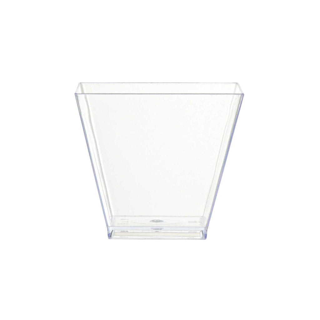 Mini Serve 2 oz Square Clear Plastic Mini Kova Cup - 2" x 2" x 1 3/4" - 20 count box