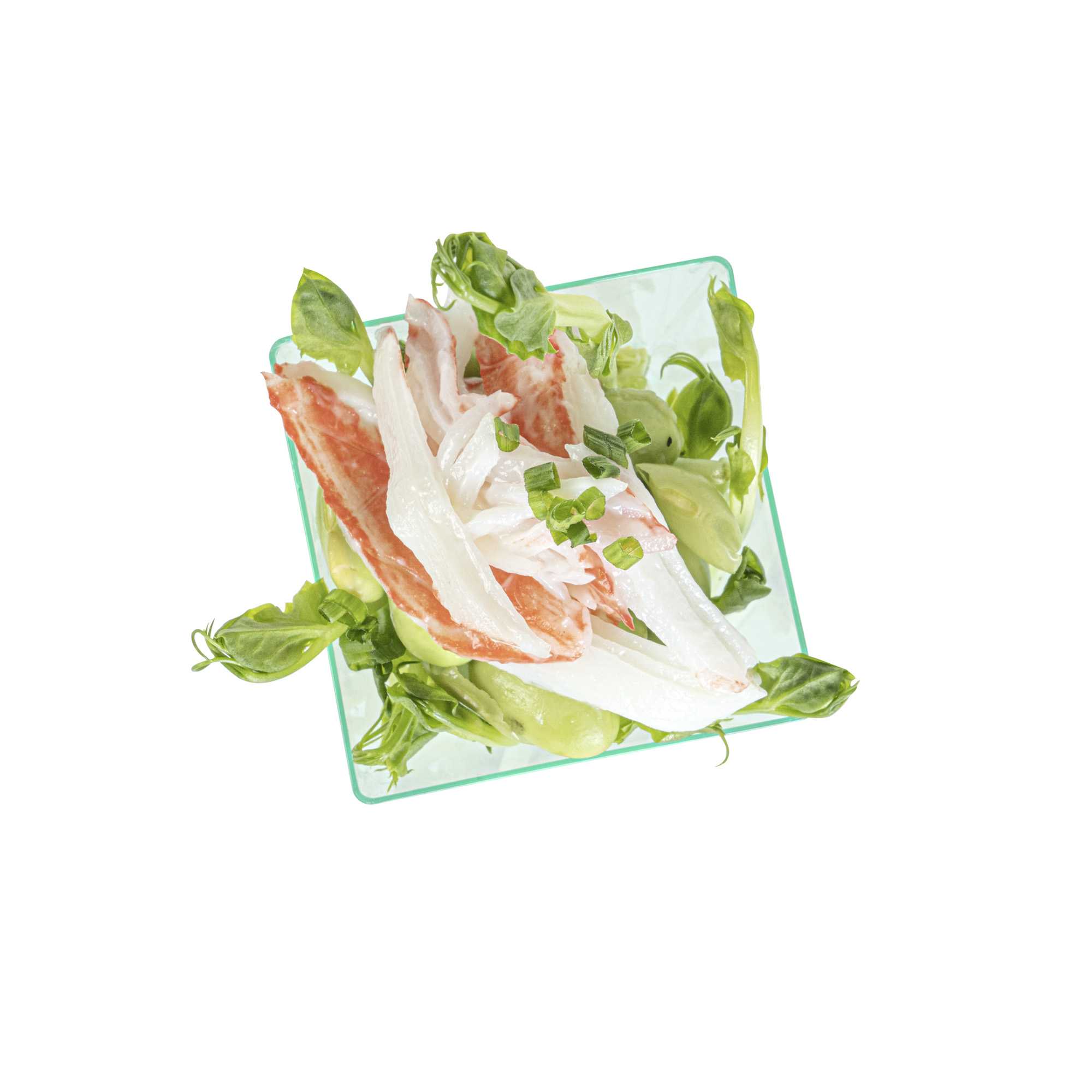 Mini Serve 2 oz Square Seagreen Plastic Mini Kova Cup - 2" x 2" x 1 3/4" - 20 count box