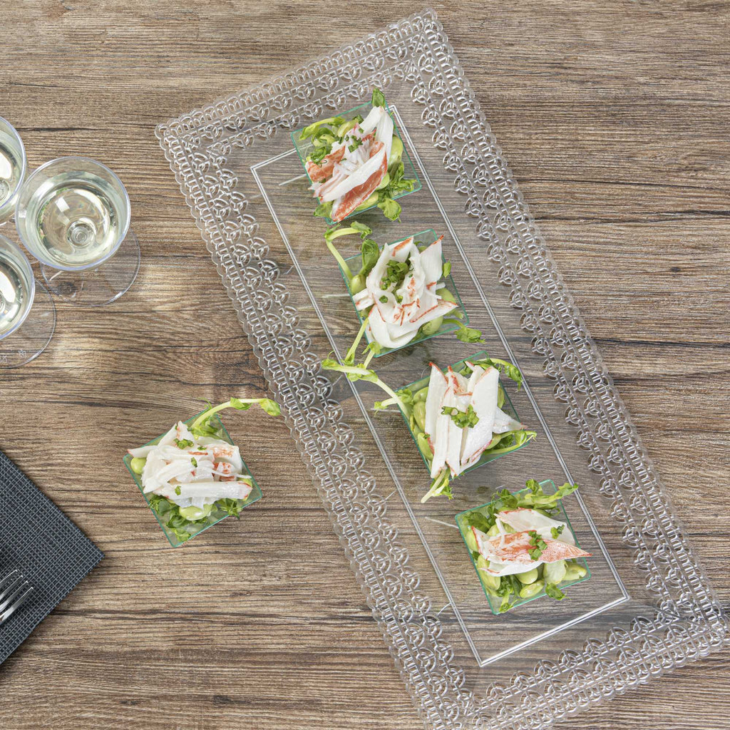 Mini Serve 2 oz Square Seagreen Plastic Mini Kova Cup - 2" x 2" x 1 3/4" - 20 count box