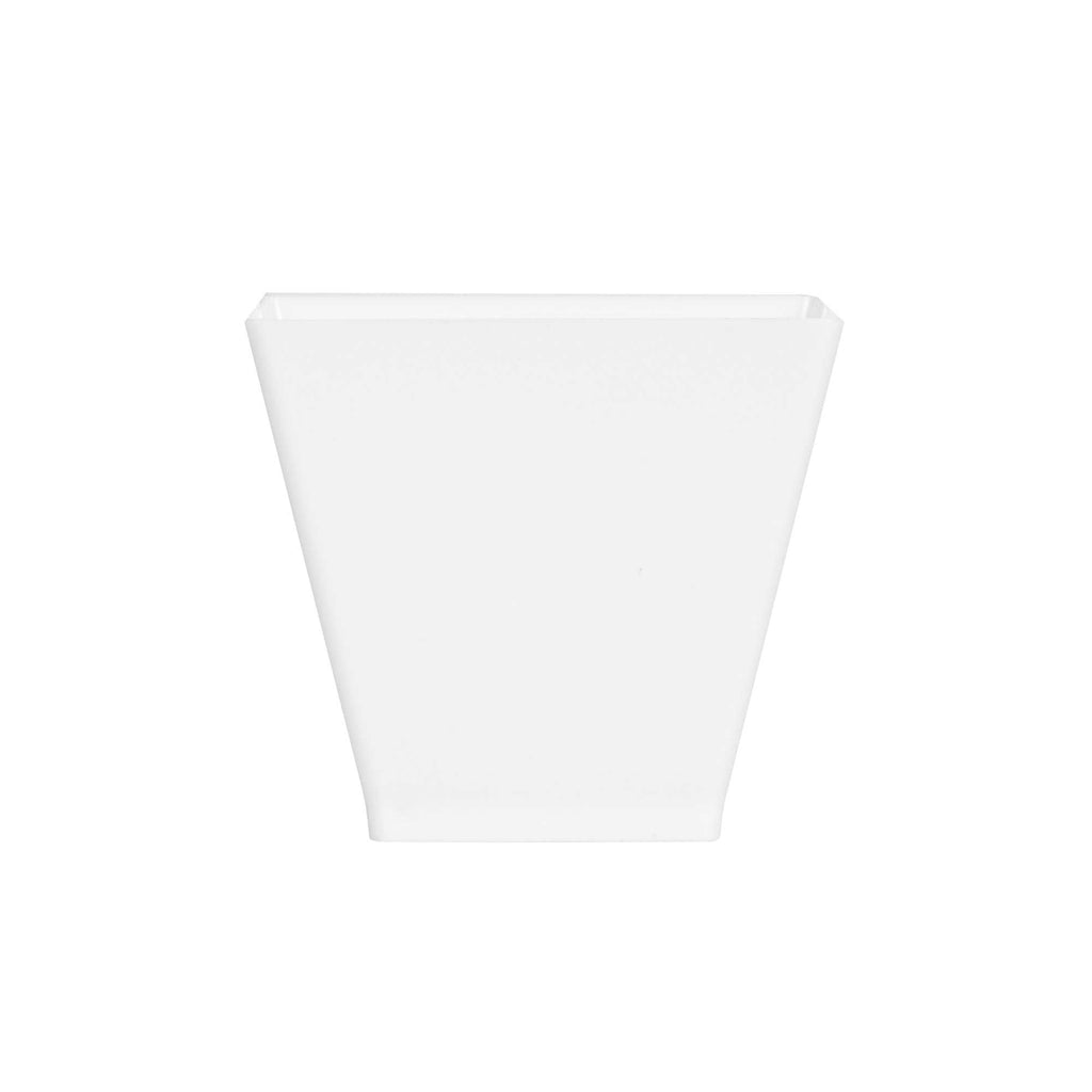 Mini Serve 2 oz Square White Plastic Mini Kova Cup - 2" x 2" x 1 3/4" - 100 count box