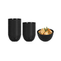 Mini Serve 4 oz Round Black Plastic Bodega Cup - 3" x 3" x 1 3/4" - 20 count box