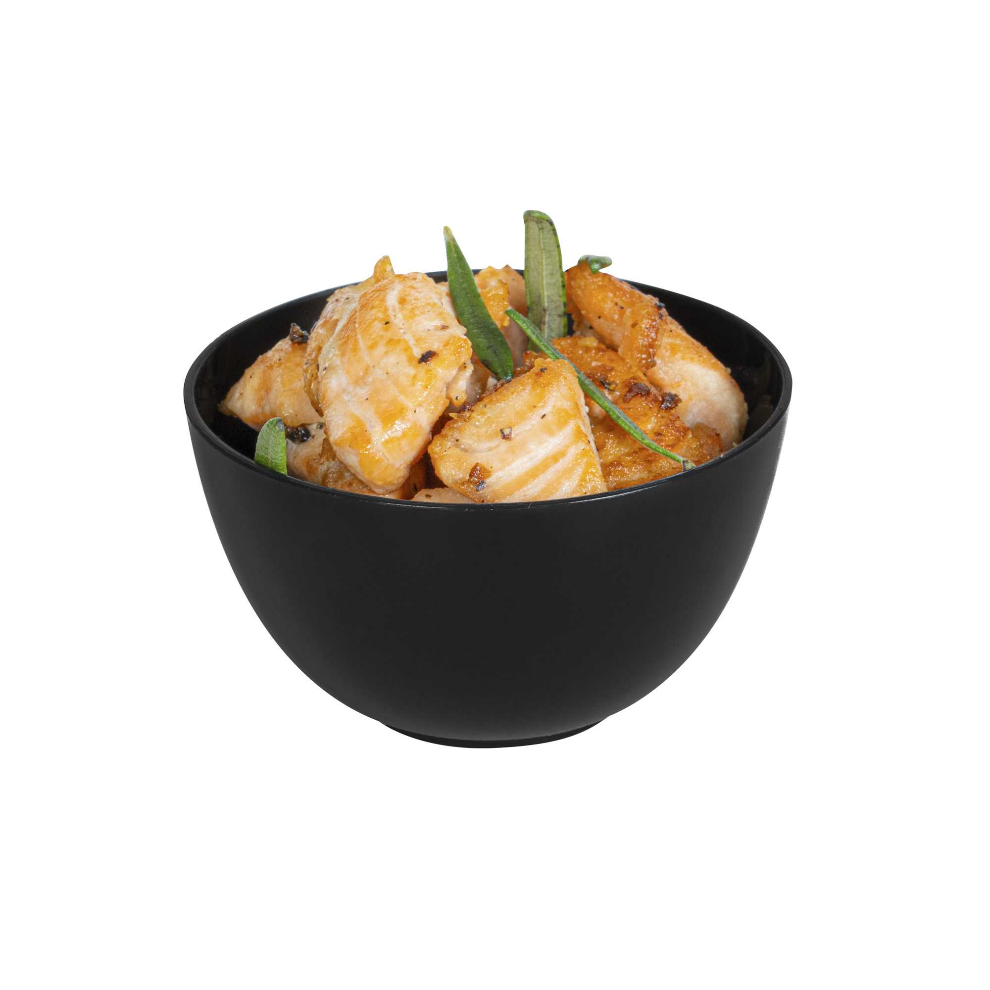 Mini Serve 4 oz Round Black Plastic Bodega Cup - 3" x 3" x 1 3/4" - 20 count box