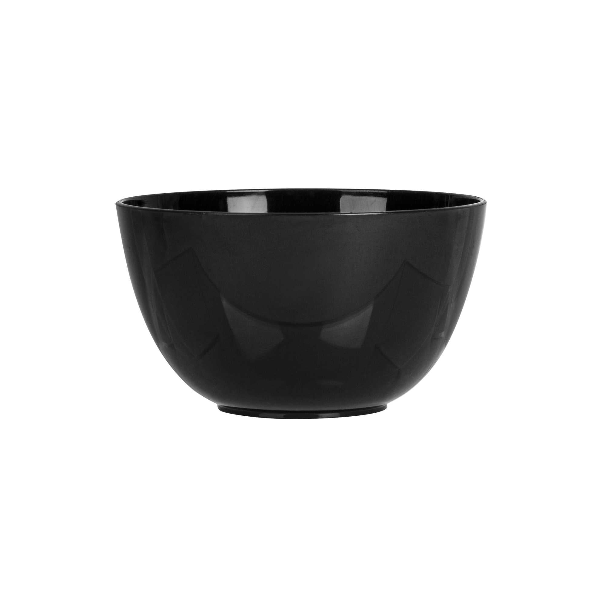 Mini Serve 4 oz Round Black Plastic Bodega Cup - 3" x 3" x 1 3/4" - 20 count box