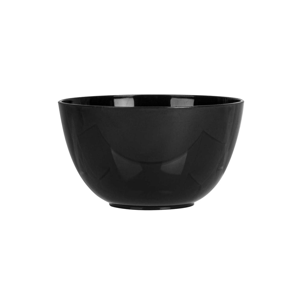 Mini Serve 4 oz Round Black Plastic Bodega Cup - 3" x 3" x 1 3/4" - 100 count box