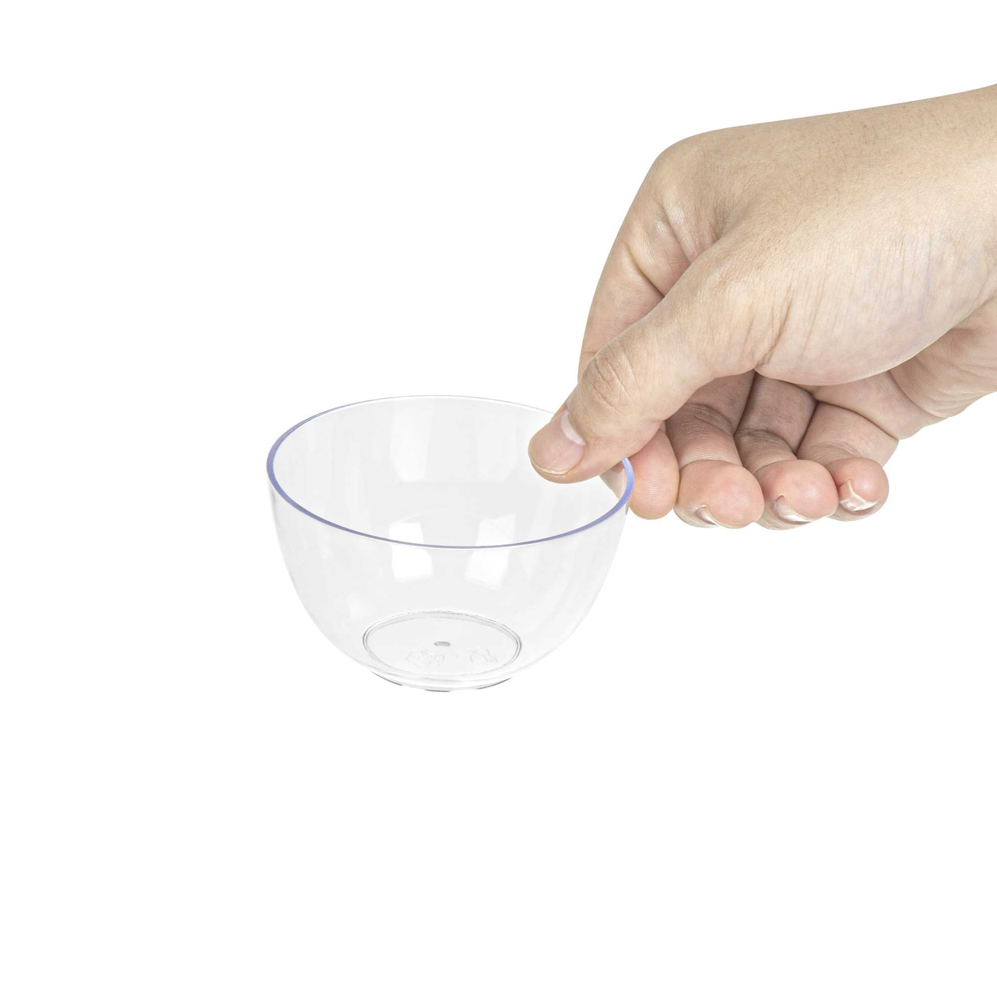 Mini Serve 4 oz Round Clear Plastic Bodega Cup - 3" x 3" x 1 3/4" - 20 count box