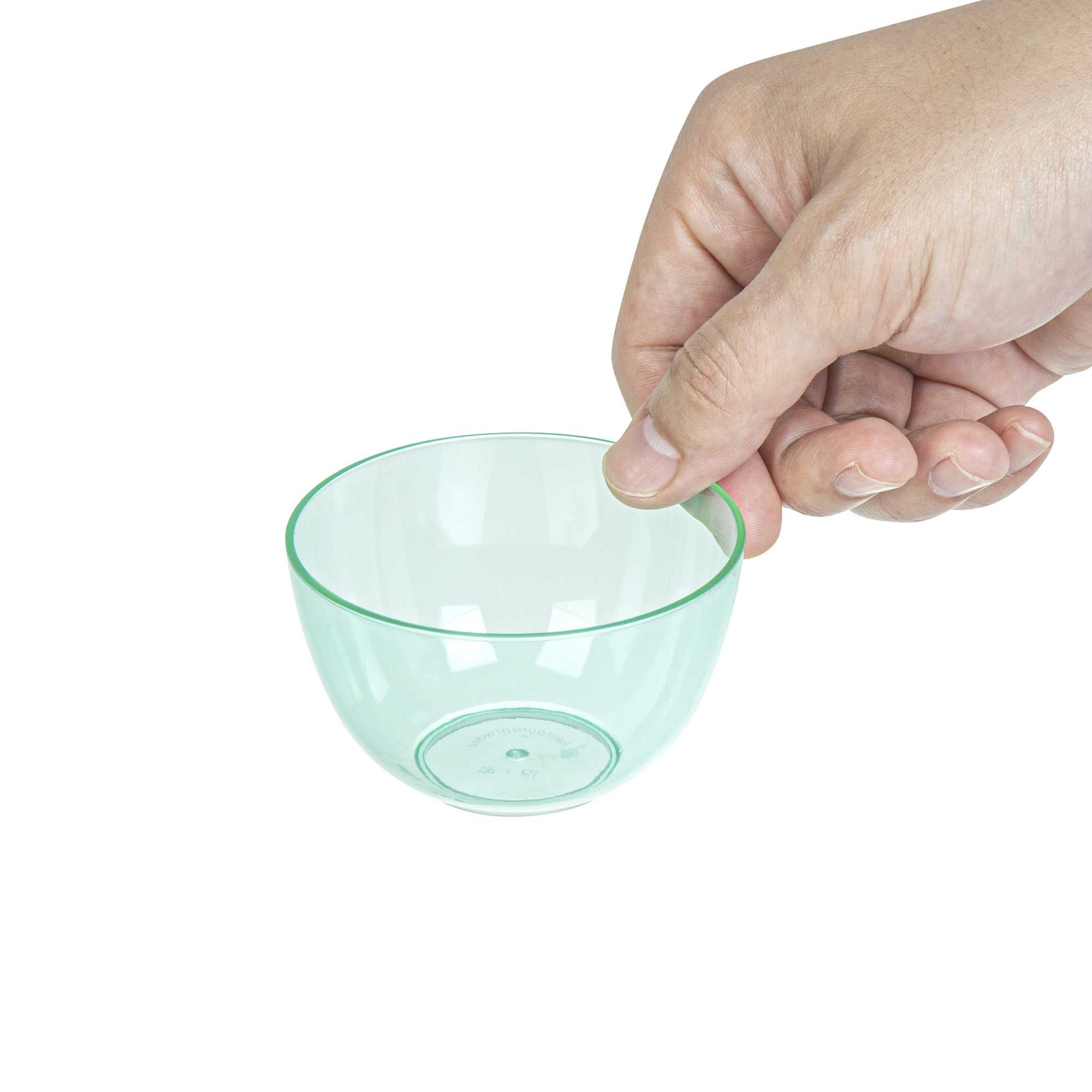 Mini Serve 4 oz Round Seagreen Plastic Bodega Cup - 3" x 3" x 1 3/4" - 100 count box