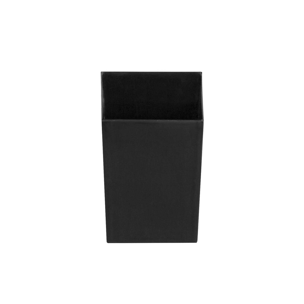 Mini Serve 3 oz Square Black Plastic Incline Cup - 1 3/4" x 1 3/4" x 2 3/4" - 100 count box